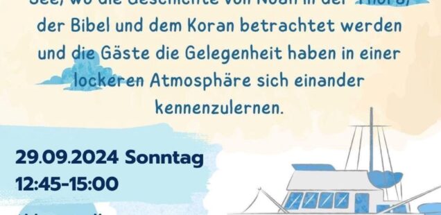 Am Sonntag, 23.9., gehen wir auf interreligiöse Arche Noah-Tour!